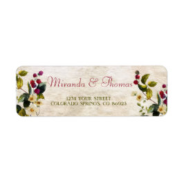 Blommor och Adressetiketter från Berries Returadress Etikett
