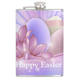 Blommor och ägg på en färglös bakgrunds- och paste fickplunta