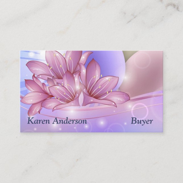 Blommor och ägg på en färglös bakgrunds- och paste visitkort (Framsida)