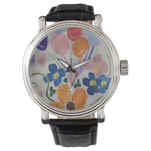 Blommor och ballonger armbandsur
