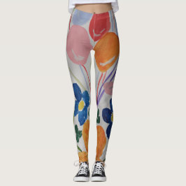 Blommor och ballonger leggings