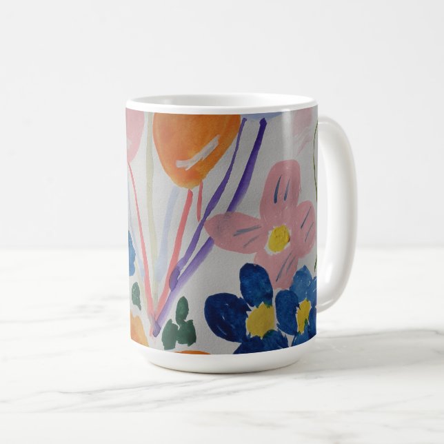 Blommor och ballonger Mugg (Framsida höger)