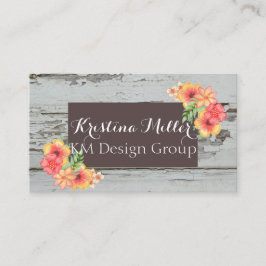 Blommor och Barnboard | Rustic | Affärskort Visitkort