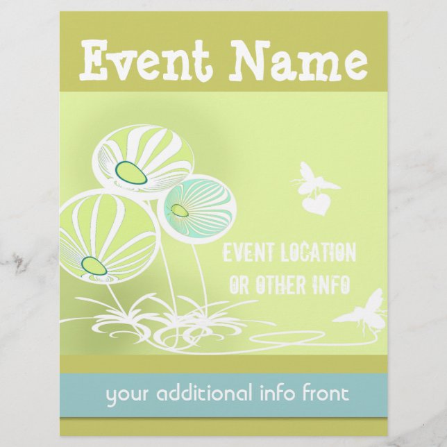 Blommor och Bes Flyer (Framsidan)