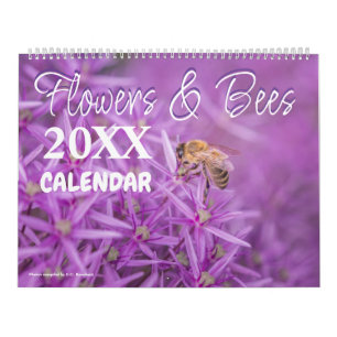 Blommor och bin Blommigt Nature 2025 Calendar Kalender