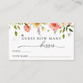 Blommor och bin Gissa hur många kyssar Tilläggskort