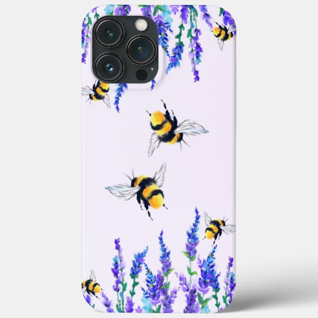 Blommor och bin iphone case (Baksida)