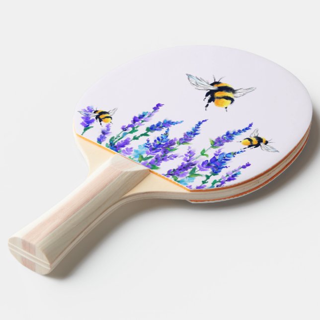 Blommor och bin Ping Pong Paddle Pingisracket (Frontvinkel)