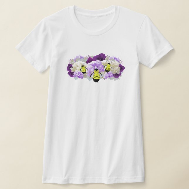 Blommor och bin T-Shirt (Laydown)