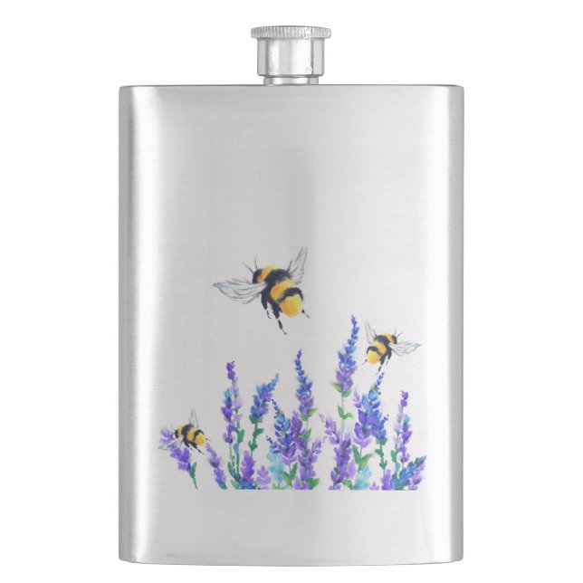 Blommor och bina fickplunta (Framsidan)