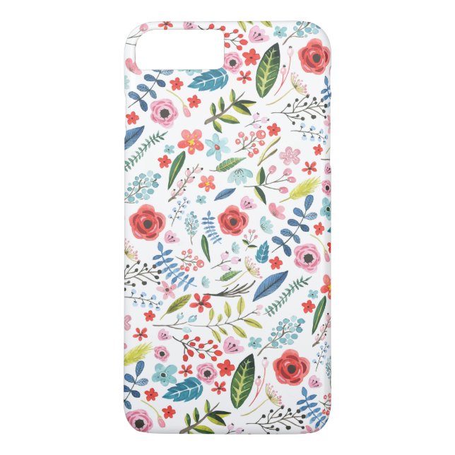Blommor och Blad färgämnen Mönster Case-Mate iPhone Skal (Baksida)