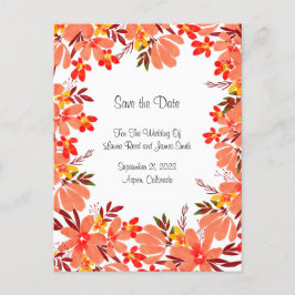 Blommor och Blad Spara datum Vykort