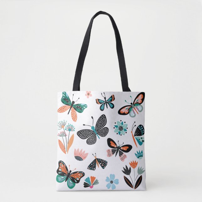 Blommor och blommor, hand plockade-samling d tygkasse (Framsida)