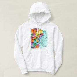 Blommor och Bokstäver Hoodie