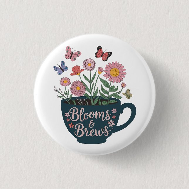 Blommor och brinnande design - Bild med visuell Bl Knapp (Framsida)