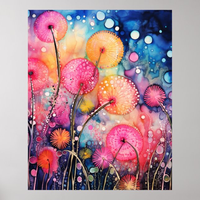 Blommor och bubblor poster (Framsidan)
