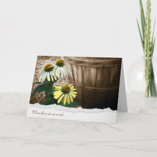 Blommor och Bushel Basket Sympathy Card Kort