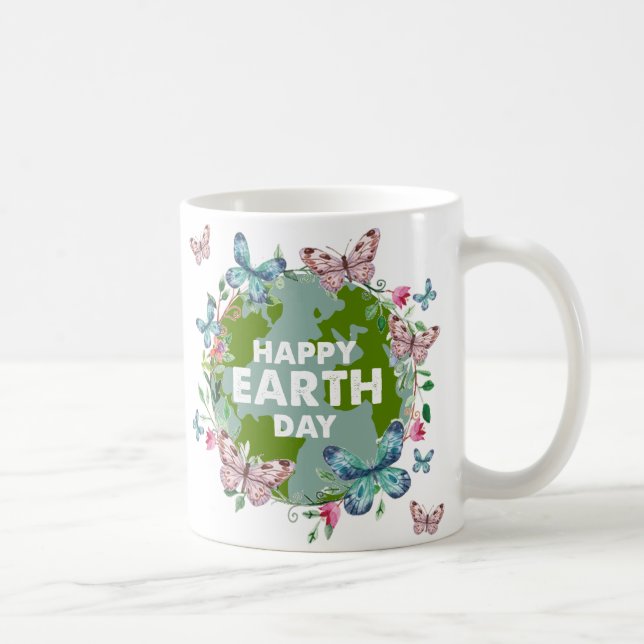 BLOMMOR OCH BUTTERFLIES LYCKLIG JORDAGEN 2024 KAFFEMUGG (Höger)