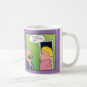 Blommor och Candy Romantic-Tecknad Kaffemugg