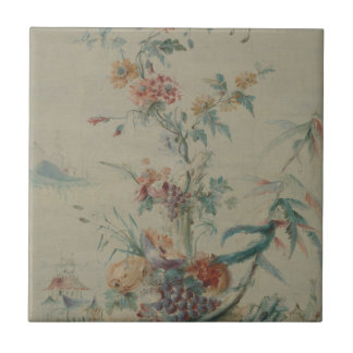 Blommor och Chinoiserie Kakelplatta