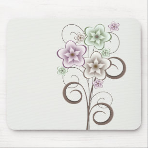 Blommor och Curls Mousepad Musmatta