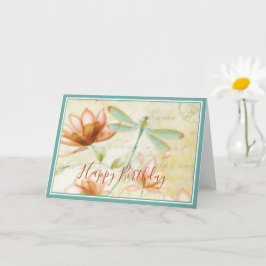 Blommor och dragonfly kort