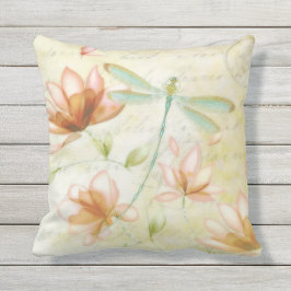 Blommor och dragonfly kudde