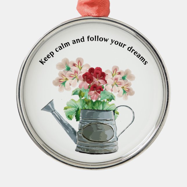 blommor och elegantens bakgrund julgransprydnad metall (Framsidan)