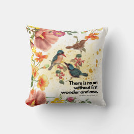 Blommor och fåglar Dekorativ kudde