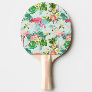 Blommor och fåglar för vintage tropiska pingisracket
