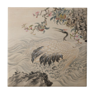 Blommor och fåglar - japan (den Edo perioden) Kakelplatta