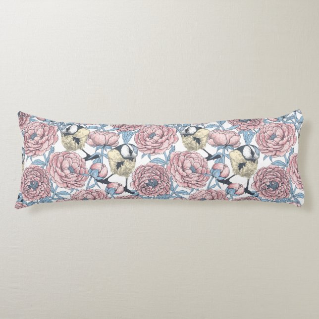 Blommor och fåglar kroppskudde (Framsidan)