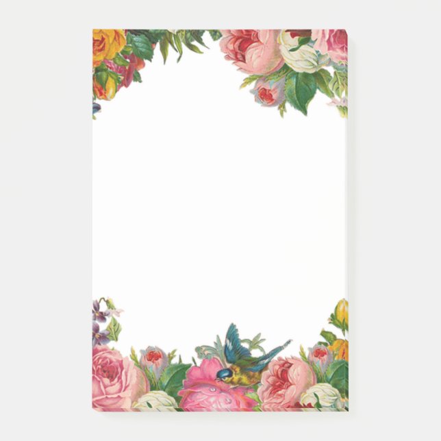 Blommor och fåglar post-it block (Framsida)