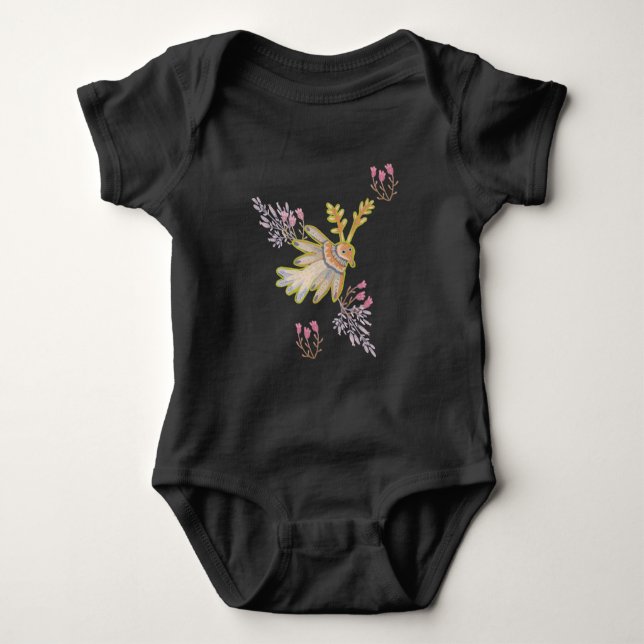 blommor och fåglar t shirt (Framsida)