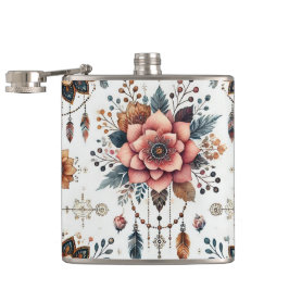 Blommor och fjädrar fickplunta