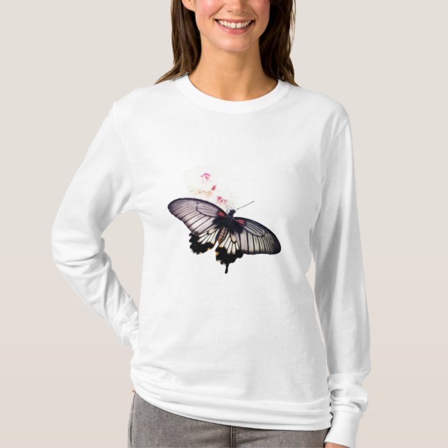 Blommor och fjäril 🦋 🦋 t-shirt (Framsida)