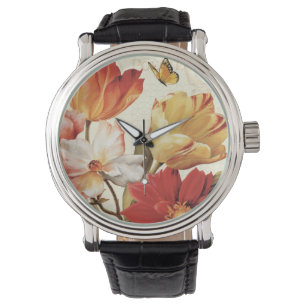 Blommor och fjärilar armbandsur