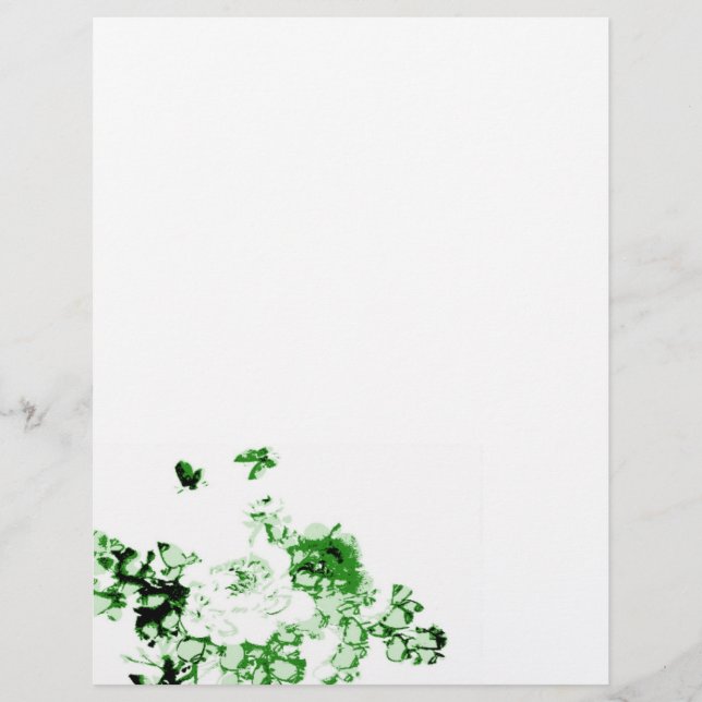 Blommor och fjärilar brevpapper (Framsida)