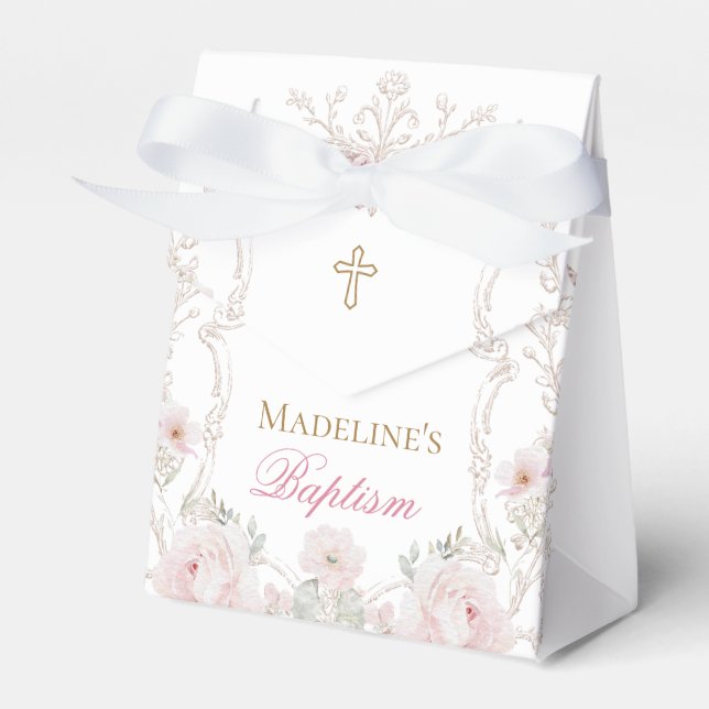 blommor och fjärilar Dop Presentaskar (Framsidan Sidan)