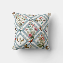 Blommor och fjärilar kudde