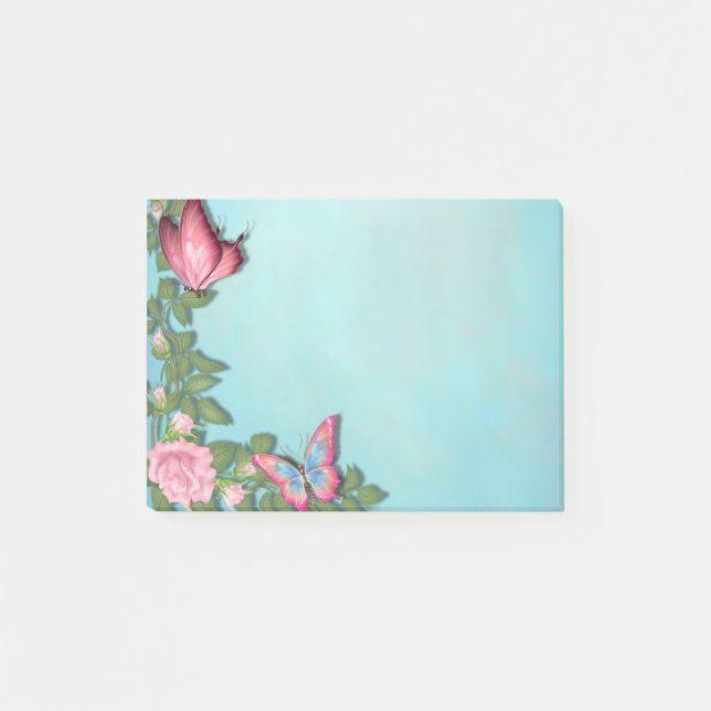 Blommor och fjärilar post-it block (Framsida)