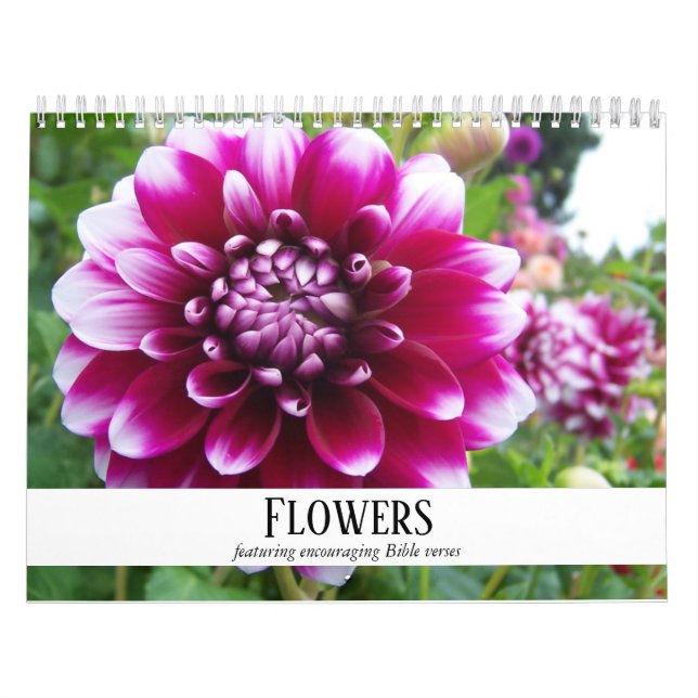 Blommor och främjande av bibelverser kalender (Omslag)