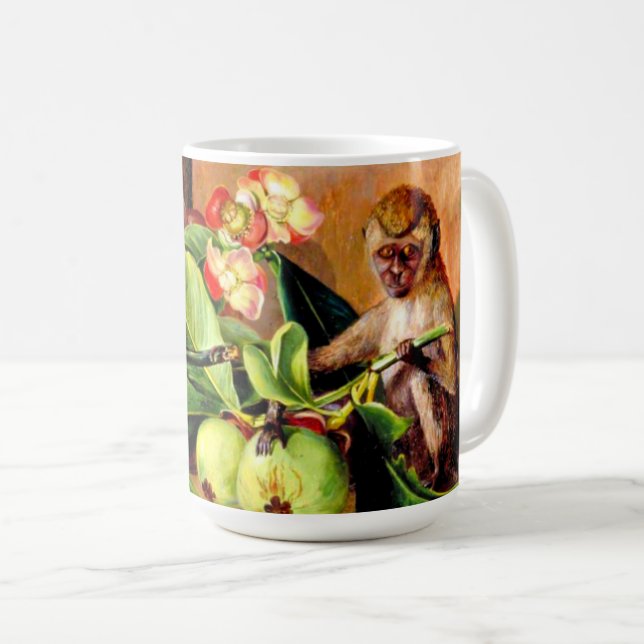Blommor och frukt av Mangosteen; Singaporeapa Kaffemugg (Framsida höger)