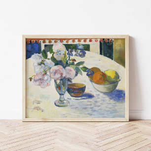 Blommor och fruktBowl   Paul Gauguin Poster