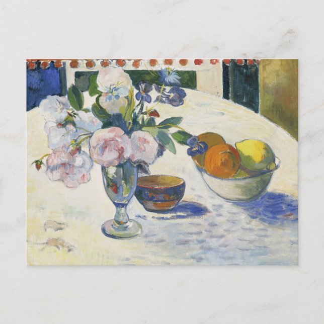 Blommor och fruktBowl | Paul Gauguin Vykort (Framsida)