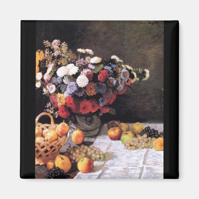 Blommor och frukter av Claude Monet Magnet (Framsidan)