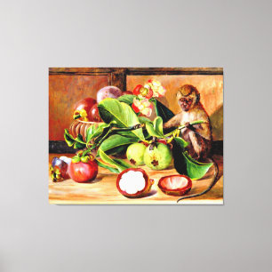 Blommor och frukter av Mangosteen Canvastryck