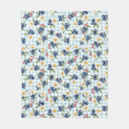 Blommor och frukter fleecefilt