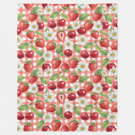 Blommor och frukter fleecefilt