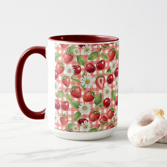 Blommor och frukter mugg (Med munk)